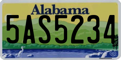 AL license plate 5AS5234