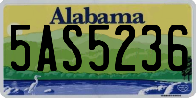 AL license plate 5AS5236