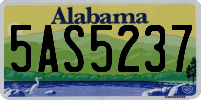 AL license plate 5AS5237