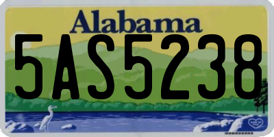 AL license plate 5AS5238