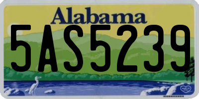 AL license plate 5AS5239