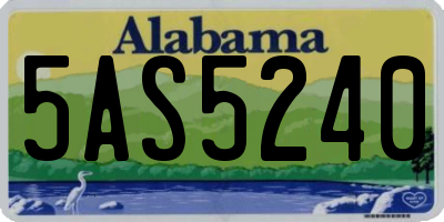 AL license plate 5AS5240