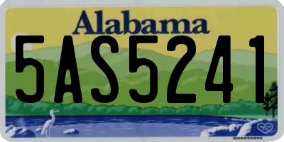 AL license plate 5AS5241