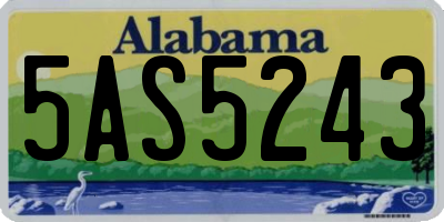 AL license plate 5AS5243