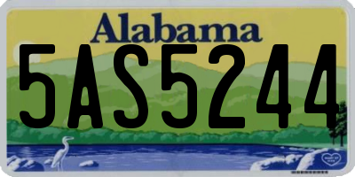 AL license plate 5AS5244