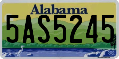 AL license plate 5AS5245