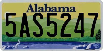 AL license plate 5AS5247