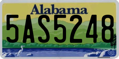 AL license plate 5AS5248
