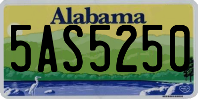 AL license plate 5AS5250