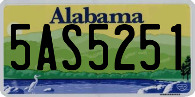 AL license plate 5AS5251