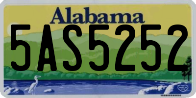 AL license plate 5AS5252