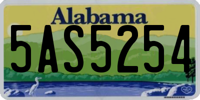 AL license plate 5AS5254