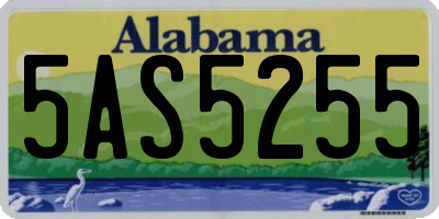 AL license plate 5AS5255