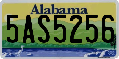 AL license plate 5AS5256