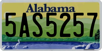 AL license plate 5AS5257