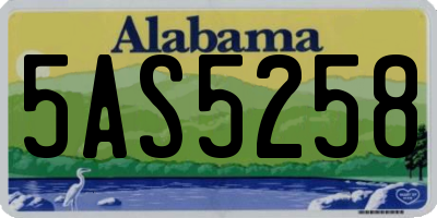 AL license plate 5AS5258