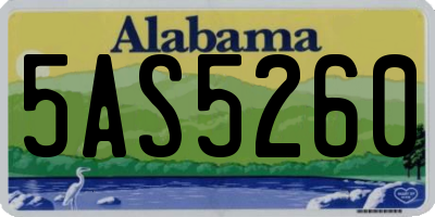 AL license plate 5AS5260
