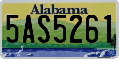 AL license plate 5AS5261