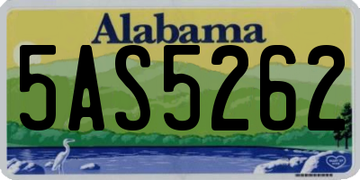 AL license plate 5AS5262