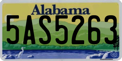 AL license plate 5AS5263