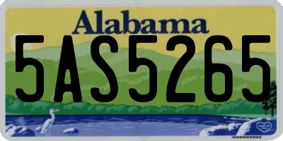 AL license plate 5AS5265