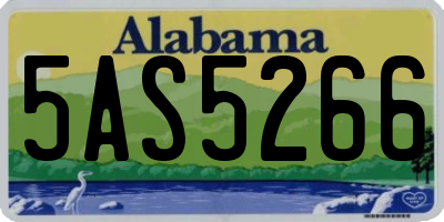 AL license plate 5AS5266