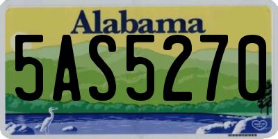 AL license plate 5AS5270