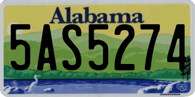 AL license plate 5AS5274