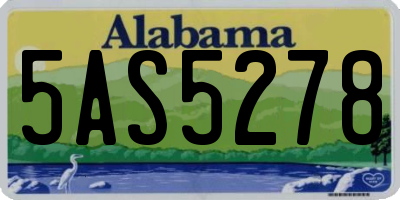 AL license plate 5AS5278