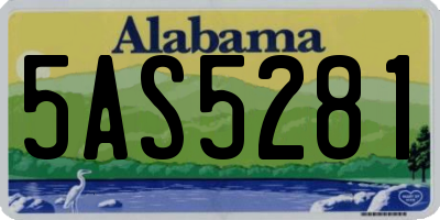 AL license plate 5AS5281