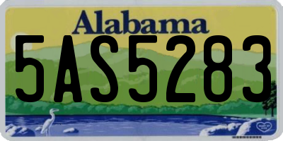 AL license plate 5AS5283