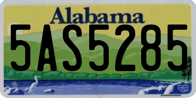 AL license plate 5AS5285