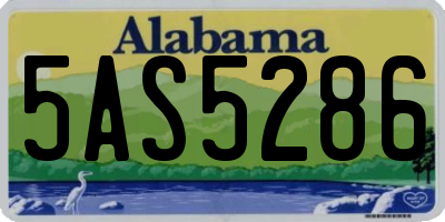 AL license plate 5AS5286