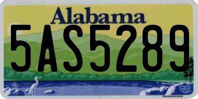 AL license plate 5AS5289
