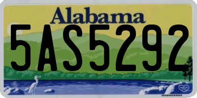 AL license plate 5AS5292