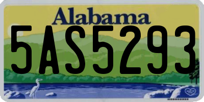 AL license plate 5AS5293