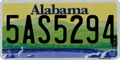 AL license plate 5AS5294