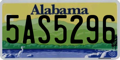 AL license plate 5AS5296
