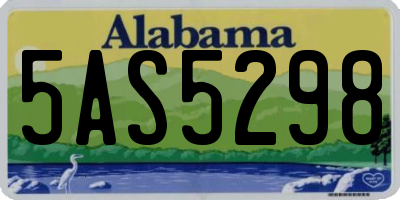 AL license plate 5AS5298