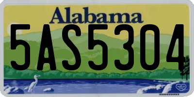 AL license plate 5AS5304
