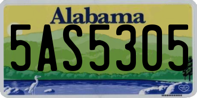 AL license plate 5AS5305