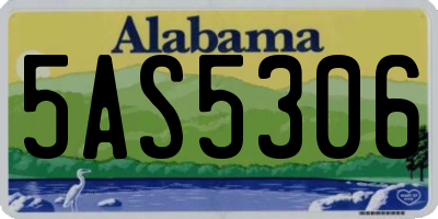 AL license plate 5AS5306