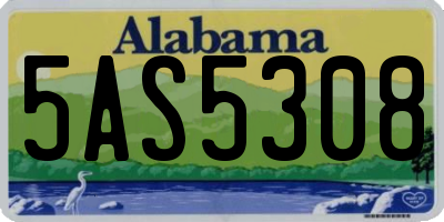 AL license plate 5AS5308