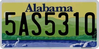 AL license plate 5AS5310