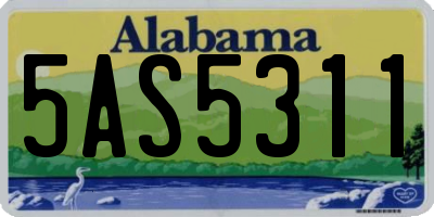 AL license plate 5AS5311