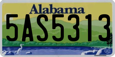 AL license plate 5AS5313