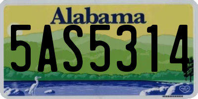 AL license plate 5AS5314