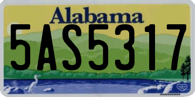AL license plate 5AS5317