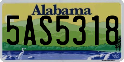 AL license plate 5AS5318