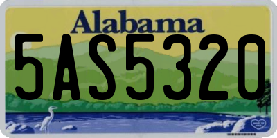 AL license plate 5AS5320